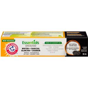 Arm & Hammer Essentials Charcoal Tandpasta – Fluoridevrij – Whitening + Geactiveerde Houtskool – 121 g