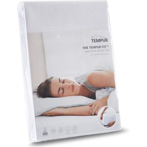 TEMPUR-FIT™ - Matrasbeschermer - Wit – 90 x 210-220 x 25 cm – Waterdicht - Warmte regulerend – Anti-huisstofmijt - Anti-Allergie