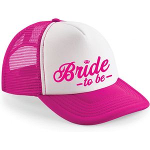 Bellatio Decorations vrijgezellenfeest pet voor dames - Bride to be - roze/wit - snapback cap