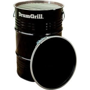 Drumgrill Small industriële houtskool barbecue|BBQ| Vuurkorf en Statafel in één|60 Liter metalen olievat
