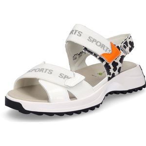 Waldläufer damessandaal wit dierenprint lak 3,5