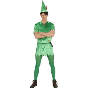 Widmann - Peter Pan Kostuum - Peter Pan Nooitgedachtland Held Kostuum - Groen - Large - Carnavalskleding - Verkleedkleding