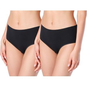 Bellivalini Dames Slip Onderbroek 2Pack – Katoen – ZwartZwart – XS – BLV-BLV50-195-SL