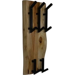 Wandkapstok Industrieel - Muurkapstok - Muur Kapstok Landelijk - Kapstok Hangend - Wand Kapstok - Handdoekrek - Kapstokken - Hangkapstok - 25x13x60 - Wood Selections