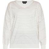 usha BLACK LABEL - Trui - Grijs/Wolwit - Viscose - Lange Mouwen