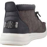 HEYDUDE - Wally Mid GripR - Enkellaarsjes - Zwart
