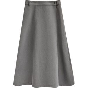 Grijze spijkerrok Alisa met Polo Club-details