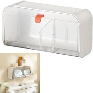 Opbergdoos - Wit - Met Compartimenten - Voor Wattenschijfjes - Stofdicht - Geschikt Voor Badkamer Keuken Slaapkamer