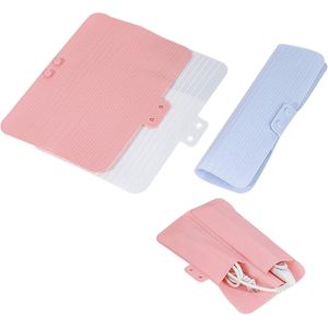 3 stuks hittebestendige siliconen opbergzakken Geschikt Voor stijltangen - Opbergtas Geschikt Voor krultang - siliconen krultang - Hittebestendige siliconen mattas - siliconen warmtemat Geschikt Voor stijltangen - hittebestendige beschermingsmat