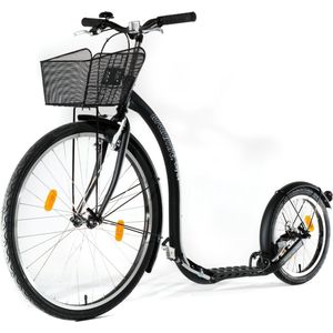 Kickbike step City G4 met mandje (zwart)