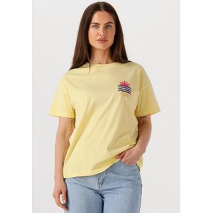 Catwalk Junkie Graphic Tshirt Tops & T-shirts Dames - Shirt - Geel - Maat 36