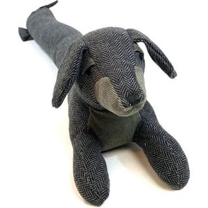 Tochtstopper Hond Donkergrijs - Tocht stopper - Tochtrol - 90cm