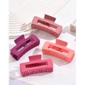 Haarklem - Haarclip - Haarspeld - Haaraccessoire - Kunststof - Recht Model - 11cm - 4 stuks