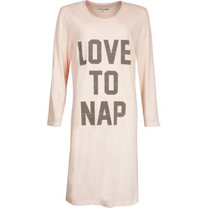 Temptation Dames Nachthemd - Bigshirt - Zalm Roze - Maat M