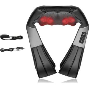 Nekmassage Apparaat - Massagekussen - Massage Apparaat - Zwart met Grijs