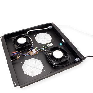 ROLINE dakventilatie-unit met 2 ventilatoren, zwart