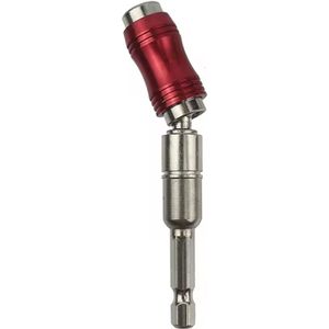 Bit houder schroevendraaier voor boormachine - 1/4 Inch - Zeskant - Magnetisch boorpunt - Rood/Zilver