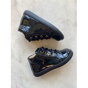 Lunella eerste stap sneaker leder donkerblauw laké maat 24