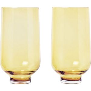 FLOW longdrinkglazen Dull Gold (set/2)