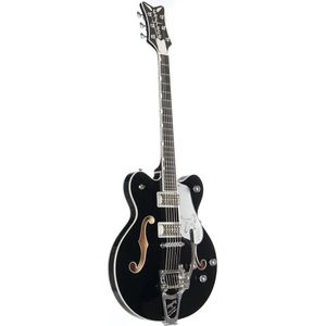 Gretsch G6636TSL Players Edition Silver Falcon Center Block Double-Cut Bigsby Black - Semi-akoestische Custom gitaar