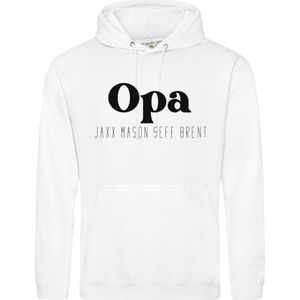 Hoodie heren-Cadeau voor Opa gepersonaliseerd met naam of namen van de kleinkinderen-Trui met capuchon-Maat S