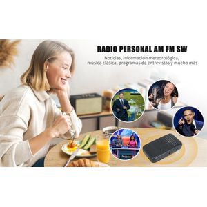 Draagbare 3-bands radio met sterke luidspreker