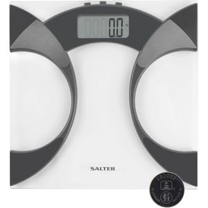 Digitale Weegschaal - Analyserende Badkamerschaal voor Lichaamsgewicht, Vet, Water, BMI, Ultra Dunne Glasplaat, 4 Gebruikersgeheugen, Tot 160 kg