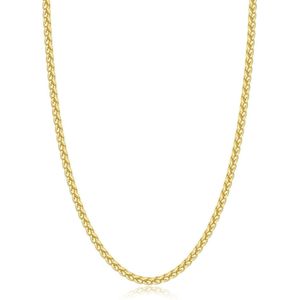 Heren halsketting van 18 karaats goud met zwarte boxverpakking