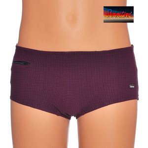 Kleim heren zwembroek - motief - bordeau