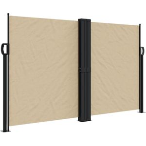 vidaXL - Windscherm - uittrekbaar - 140x600 - cm - beige
