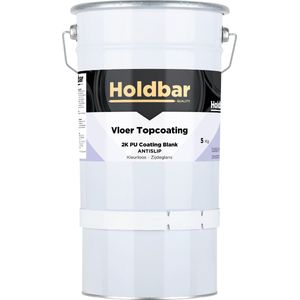 Holdbar Vloer Topcoating Zijdeglans Antislip 5 kg - Vloerverf - Transparant - Glashelder - Vergeelt niet - Slijtvast - UV-bestendig - Voor binnen en buiten - 2 Componenten