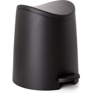 Vuilnisbak badkamer is met pedalen standaard 3L capaciteit, polypropyleen, BPA-vrij, zwart. Afmetingen 19 x 21,8 x 22,1 cm