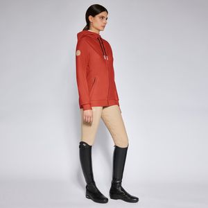 Cavalleria Toscana CT Diagonal Weave Zip Hoodie Vest Brick maat S