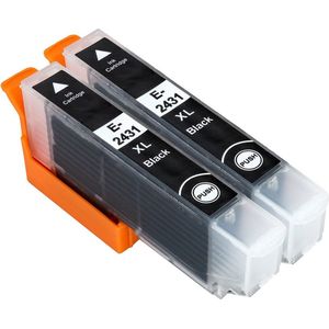 Inktcartridges Geschikt voor Epson 24XL | Multipack van 2x zwart Geschikt voor Epson Expression Photo XP 55, Epson Expression Photo XP 750, Epson Expression Photo XP 760, Epson Expression Photo XP 850, Epson Expression Photo XP 860