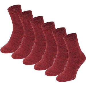 Dames Antislip Sokken - Zwart - 6 Paar - Katoen