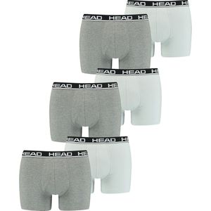 HEAD Heren Boxershorts HEAD BASIC BOXER 6er Pack 6 Pack Grijs M