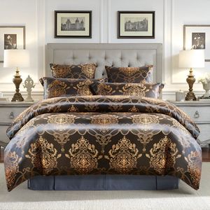 Jacquard Weave 3-Delig Dekbedovertrek Bed Euro Beddengoed Set Voor Dubbele Thuis Textiel Luxe Kussenslopen Slaapkamer Dekbed 200X230 Red