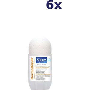 6x Sanex Deo Roll-on - 50ml - dermo Repair