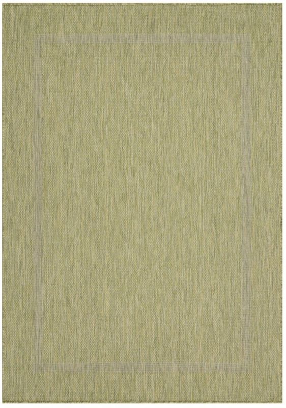 Relax - Vloerkleed - Groen - Laagpolig Kaderdesign - 140x200 cm