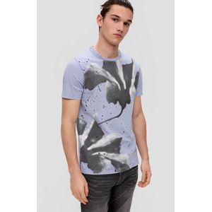 Qs Men-T-shirt--48A0 LILAC/PINK-Maat XL