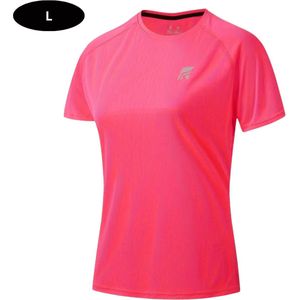 Bovista Sportshirt Dames - Sport - Fitness - Compressie Shirt - Corrigerend Hemd - Sportkleding - Vrouwen - Roze - L