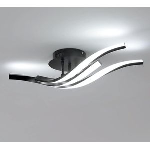 Goeco plafondlamp - 52cm - Groot - LED - 24W - koel wit licht - 6500K - golfvormige plafondlamp - voor woonkamer slaapkamer eetkamer keuken