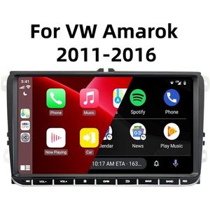 9in Car Stereo Radio GPS Navigation Head Unit 2+32G for VW Amarok 2011-2016, Built-in Wireless CarPlay Android Auto Bluetooth WiFi FM SWC + AHD Backup Camera
