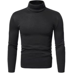 Heren coltrui lange mouwen mock coltrui fleece tops voor winter casual en zakelijk gebruik