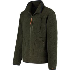 MGO - Ted - Outdoorvest - Donkergroen - Teddy Fleece
