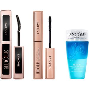Lancôme Travel Size Mascara Duo | Oogmake-up Remover - Mini Lash Idôle Mascara Zwart & Mini Lash Idôle Flutter Extension Mascara Zwart & Bi-Facil Oog Make-up Remover 75ml