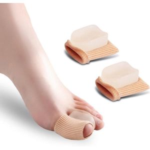 Siliconen Buisbandages - 2 Stuks - Voor Overlappende Tenen en Hallux Valgus Correctie