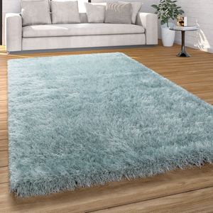 Paco Home Hoogpolig Vloerkleed Woonkamer Shaggy Eenkleurig Zacht Modern 80x150 cm