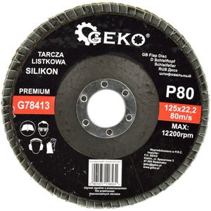 GEKO Silicon Carbide Schuurschijf - 125 mm - Grit 80 - Voor Steen en Glas