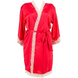 Guy de France - Kimono rood - satijn uni - S